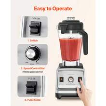 85 Oz 1400W Smoothie Blender Food Processor Blender For Kitchen - US A Type Plug(110-127V) - View 5