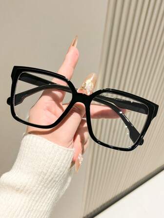 1 件女士休闲风格经典方形优雅透明眼镜适合日常生活驾驶露营钓鱼配件