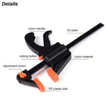 Woodworking Clamp F Bar Hard Quick Slid Release Ratchet Speed Squeeze Clip Kit Long Carpenter Set Nylon Gadget Wood Work Hand Tool Carpentery DIY 4inch 6inch