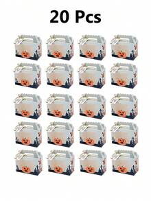 10/20 Packs Decorative Halloween Candy Treat Boxes Durable Goodie Wrapping Box Reusable Snack Packaging Container For Garden Indoor Halloween Trick Or Treat Party Favors Supplies
