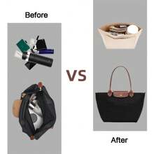 Le Pliage 手提包收纳内胆，多口袋毛毡手提包收纳袋，拉链袋收纳内胆包