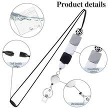 9 In 3 Set Retractable Lanyard For ID Badges, Teacher Lanyard With Badge Holders Beaded Cute Lanyards For ID Badges And Keys Teacher Appreciation Gifts Office Gift For Coworkers-885194