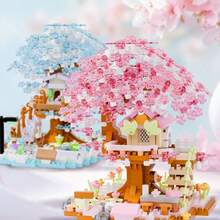 600+ Piece Micro-Particle Four Seasons Tree House Building Blocks, Perfect For Building A Dreamy And Sweet Tree House For Your Loved One, Ideal For Living Room Decor, Birthday Gifts, And Presents For Friends, Family, And Partners - Multicolor - View 3