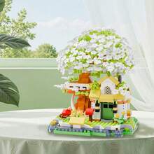 600+ Piece Micro-Particle Four Seasons Tree House Building Blocks, Perfect For Building A Dreamy And Sweet Tree House For Your Loved One, Ideal For Living Room Decor, Birthday Gifts, And Presents For Friends, Family, And Partners - Multicolor - View 6