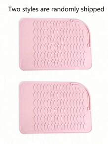 1个耐热硅胶垫，适用于美发造型工具，通用尺寸，适用于直发器和卷发棒，方便收纳和旅行