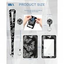 Funny Positive Work ID Badge Holder With Lanyard And Retractable Clip Cute Flowers Breakaway Lanyard For Name Badge Holder For Teacher Nurse Doctor School Student Office Gift-624199