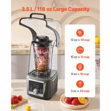 135 Oz 1400W Smoothie Blender Food Processor Blender For Kitchen - 查看 5