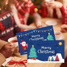 20/50张刮刮卡+贴纸DIY圣诞节创意礼品券派对活动抽奖空白卡片 - 彩色 - 查看 5