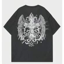Unisex "Gothic Crosses" T-Shirt - 黑色 - 查看 1