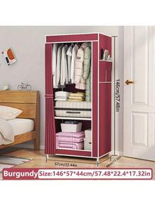 02Closet Armario Organizador de Ropa Minimalista , Armable y Portátil, con Cubre polvo - Multicolor - Ver 10