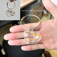 6 种款式透明猫毛收纳盒饰蛋玩具猫毛收纳胶囊蛋玩具袋钥匙扣吊坠纪念品，透明猫毛收纳盒吊坠扭蛋猫毛收纳，骨灰瓮项链，骨灰瓮项链，骨灰项链，狗钥匙扣，钥匙套，猫配件，宠物纪念品，狗纪念品，猫用品，爪印，猫必需品，宠物纪念品，（部分配件随机。） - 彩色 - 查看 11