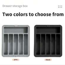 1 cutie organizator mare pentru sertar, argintiu, tavă extensibilă pentru ustensile de bucătărie, suport pentru tacâmuri și ustensile, depozitare reglabilă din plastic pentru linguri, furculițe și cuțite, clasificare și depozitare convenabilă pentru tacâmuri și argintărie mici, decorațiuni interioare, depozitare pentru petreceri și Crăciun