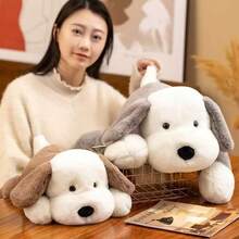 1pc New Cute Lying Dog Plush Doll, Adorable Soft Stuffed Animal Doll, Creative Birthday/Holiday/Christmas/Halloween Gift - Multicolor - View 3