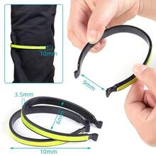 1 par de clips reflectantes para pantalones de bicicleta, correa para pantalones de equipo de ciclismo de montaña con pegatina reflectante - Multicolor - Ver 4