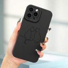 Funda para teléfono Línea Patrón Impresión Ojos Teléfono suave Teléfono Mate Cubierta del teléfono 360 grados Completo 11 12 13 14 Pro 15 16 XR X/ XS 8 Plus SE Smartphone - Negro - Ver 3