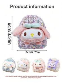 Sanrio Hello Kitty Kuromi Cinnamoroll My Melody Schlüsselanhänger Aufbewahrungstasche Schlüsselanhänger Taschen Puppe 3D Design - Schlüsselanhänger für Kopfhörer, Karten und Münzen Münzbörse Partygeschenk