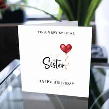 Sister-Exclusive Birthday Card With Envelope - Suitable For Any Relative, A Must-Have For Daily Office Use. - 賀卡+信封 - 查看 2