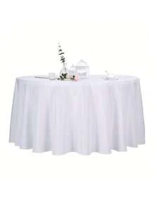 CozRhythm White Round Tablecloth 90/108/120 Inch Table Cloth Stain And Wrinkle Resistant Round Tablecloths Reusable And Washable Polyester Fabric Table Covers For Buffet Wedding Party And Banquet - White - View 12
