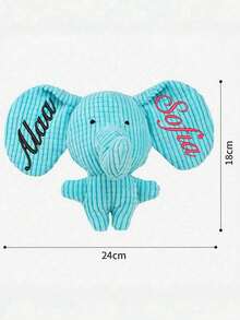 Customized Personalized Dog Doll Gift, Plush Dog Doll, Cat & Pet Toys, Pet Supplies, Dog Doll With Custom Text, Durable Dog Doll, Best Birthday Gift To Keep Them Busy (Elephant Design),Christmas Gift Supplies - Multicolor - View 20