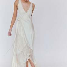 Chic Lace Patchwork Dress – Effortlessly Stylish, Perfect For Summer Parties  Date Nights  Design With Elegant Details - trắng - Xem 5