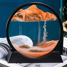 2025 New 1-Piece 3D Deep Sea Landscape Mobile Sand Painting - Flowing Blue Waves, Circular/Rectangular Frame, Plastic Desktop Decoration, Suitable For Home And Office Use, Relaxing Christmas Gift With Multiple Color Options - 紫色 - 查看 10