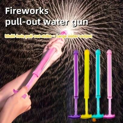 Fireworks Water Gun Toys, Fireworks Water Spray Toys, Romantic Fireworks Water Guns For Couples, High-Pressure Water Sprayers Four Colors To Choose From, (Pink, Blue, Yellow, Purple) Suitable For Beach, Swimming Pool, Rafting, Party Watering Toys, Durable Toys