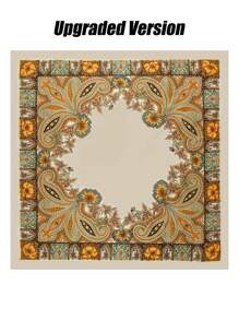 1 pezzo Foulard quadrato in stile paisley per donna, moda versatile per danza di strada, feste, ciclismo, bracciale, fascia, cravatta da collo, decorativo in seta, adatto per uso quotidiano in tutte le stagioni