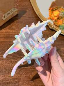 Pinza para el cabello con conchas marinas de colores, accesorio para el cabello de gran tamaño y antideslizante con estilo oceánico para vacaciones en la playa, elegante accesorio para el cabello tipo garra para mujeres, accesorio para peinado de ola oceánica semi-recogido para vacaciones en la playa, pasador de estilo bohemio, dulce y elegante de moda para mujeres