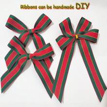 10/7 Sheets Gift Packaging Paper (29 In*19 In), DIY Decorative Ribbon (196 In*0.98 In), Christmas Wrapping Paper Rolls Bundle Reversible Gift Wrap Sheets For Christmas Gifts Wrapping Supplies