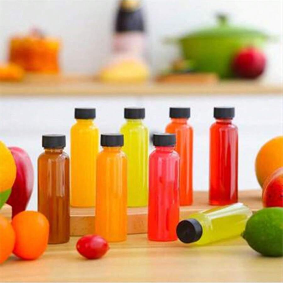 1 buc sticlă transparentă din plastic, sticlă goală de apă minerală, sticlă de băuturi, sticlă de ceai cu lapte la pachet, sticlă de suc pentru influenceri, sticlă multifuncțională (capac de sticlă aleatoriu) - Multicolor - Vizualizare 1