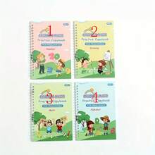 Preschool Children's Magic Practice Handbook: Math And Letters, Ages 14, Children's Magic Learning Handbook, Educational Writing Assistance