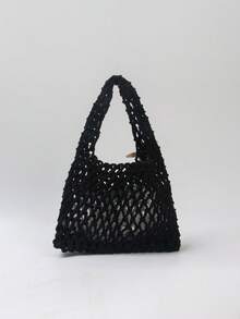 BAILEE Mặt dây chuyền chủ đề đại dương thời trang, giản dị, thiết kế hình bàn tay đan móc rỗng màu trơn, kiểu dáng mở, thích hợp cho du lịch nghỉ dưỡng, phong cách lãng mạn, phù hợp với bàn tay nhỏ nhắn của phụ nữ, du lịch ngoài trời, kỳ nghỉ, phối đồ thường ngày, cũng là một món quà tuyệt vời cho bạn bè và gia đình. - màu đen - Xem 5