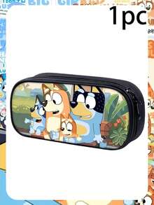 Bluey حافظة أقلام/كرتون/بلوي/أنيقة محمولة/مدمجة/حرم جامعي/ملونة/فتاة/طالبة//عادية/ديكور حفلة/هدية