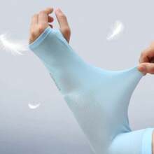 Mangas de hielo de verano unisex - Enfriamiento hasta -5°C, mangas para los brazos transpirables, que absorben la humedad y son ligeras, adecuadas para ciclismo, conducción y deportes al aire libre - Disponibles en negro, blanco, azul