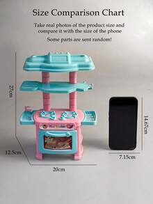 مجموعة لعب مطبخ مصغرة للعب الدور، ألعاب طعام وطهي متظاهرة، هدية عيد ميلاد للبنين والبنات فوق عمر 3 سنوات (قد تختلف ألوان الملحقات، البطاريات غير مشمولة) - متعدد الألوان - مشاهدة 13