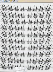 Elynique 10 Rows Pcs C Curl Fox Eye Effect Winged False Eyelashes ,Individual Lashes 3D Natural Effect, Easy To Apply To The Eyes, Reusable, Instantly Enlarged, Segmented Design For Various DIY Options Lash Clusters,Eye Lash Clusters,Individual Eyelashes,Lashes,Fake Lashes