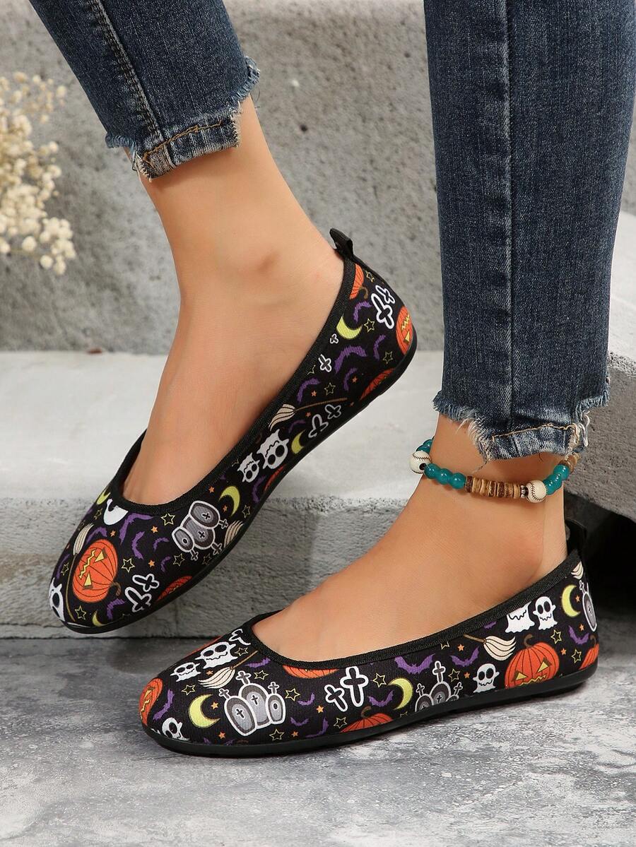 Zapatos planos transpirables y antideslizantes para mujer, bailarinas para uso en exteriores en color negro