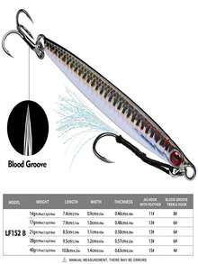 TACKLEPIONEER 1个重型海水钓鱼路亚 - 带三叉钩，适用于快/慢速铁板钓、垂直铁板钓、抛投 - 非常适合钓金枪鱼、鲭鱼、鲣鱼 - 蓝色反光路亚，亮面涂层，父亲节、圣诞节钓鱼礼物的理想之选 - 彩色 - 查看 16