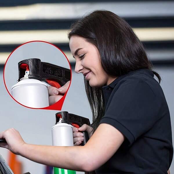1 peça de alça para lata de spray, sem necessidade de bateria! Gatilho ergonômico para pintura e limpeza | Alça confortável reutilizável com design antiderrapante (faça você mesmo/decoração de carro)