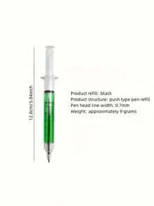 2pcs/3pcs/5pcs Random Gel Pen With Syringe, Novel Stress Relief Signature Ball Pen, Suitable For Nurses, Doctors, And Students