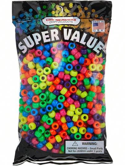 EstiloThe Beadery Abalorio Pony, 6 X 9 Mm, NeóN MulticolorVersióN Mejorada