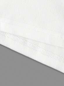 Casual White Short Sleeve Shirt With Symmetric Buttons