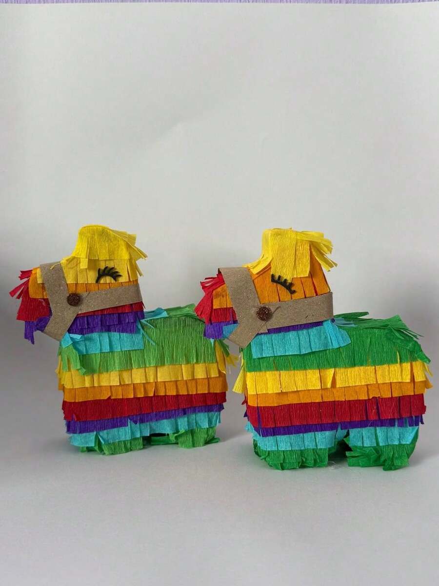 2 mini piñatas de burrito, tamaño 15 cm