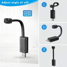 Mini Camara Espia Oculta Cable USB HD 1080 Camera WiFi, para Video y Audio, con Micrófono Integrado, Soporta Tarjeta Micro SD 128GB, Sin Memoria - Negro - Ver 2