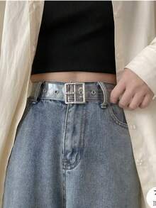 Fashionable Transparent PVC Women's Round Versatile Waist Belt