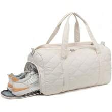 Training Bags - Beige Diamond-shaped Quilted Fabric - View 2
