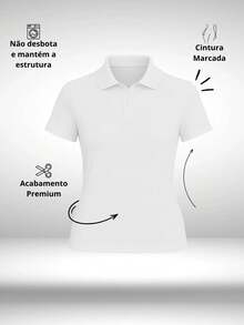 Polo Neck Blouse With Short Sleeves And Functional Buttons Comfortable Women's Fashion - White - View 3
