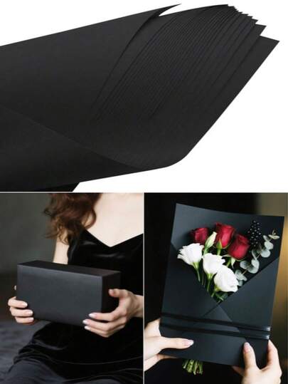 20 Sheets Of Black Cardboard A4 And A3 Sizes 250gsm-300gsm Hard Thick Cardboard Hand Drawn Material For Drawing Ideas Gift Choice Back To School Essentials Art Supplies Stationery