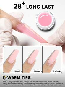 YOKEFELLOW 50g Builder Nail Gel For Nail Extension & Strengthening, Jelly White Builder Gel Soak Off UV LED Long Lasting Thickening Gel, Ideal For Salon Use & Holiday Gifts For Women Girls NEW YMH02