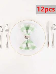 2/6/12 piezas Servilletas de poliéster a cuadros modernos de Halloween y Navidad, adecuadas para restaurante, cocina, cafetería, fiesta festiva, decoración de mesa de comedor, decoración del hogar diaria